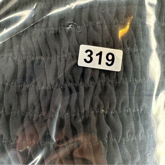 NWT Krisa Revolve Smocked Tank Mini Dress Black Size Large - Picture 8 of 8